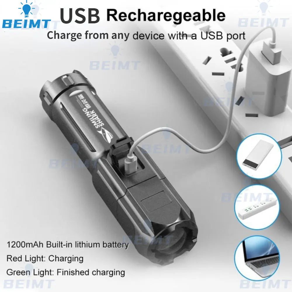 100000LM Powerful LED  Tactical Flash Light