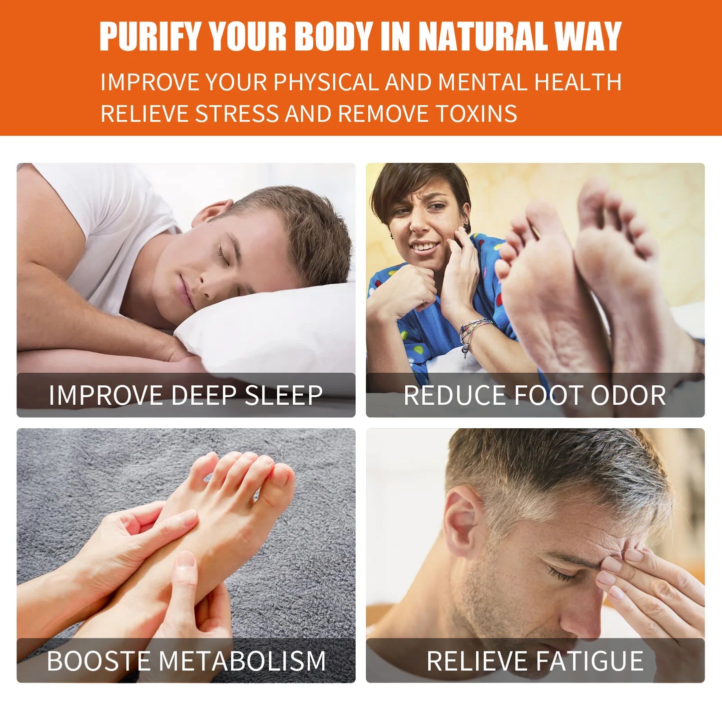 Natural Ginger Bamboo Foot Detox Patches.