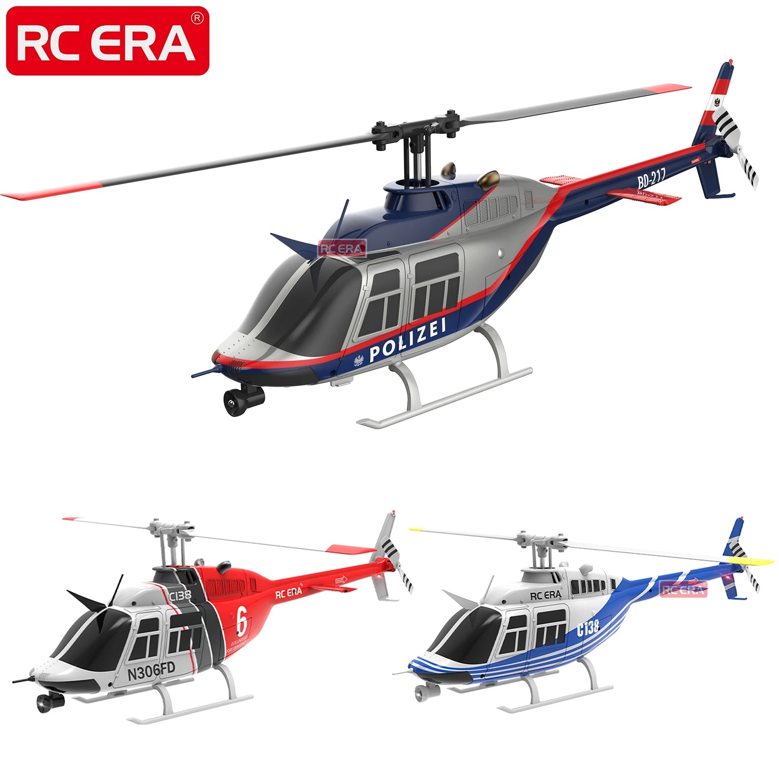 RC ERA BELL206 Gyro-helicopter scale1/36