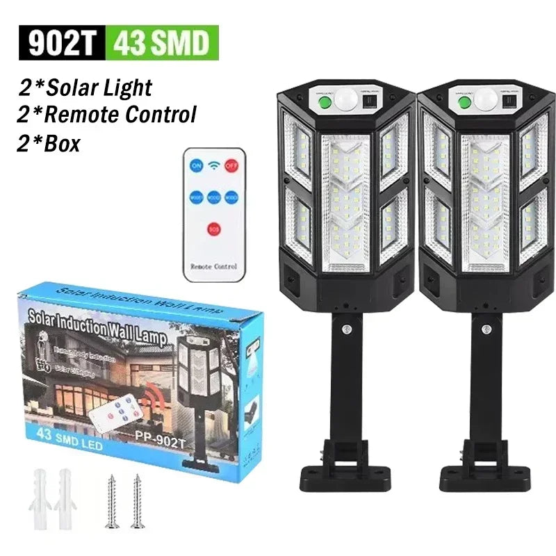 Powerful LED Outdoor Solar Wall Lamp.