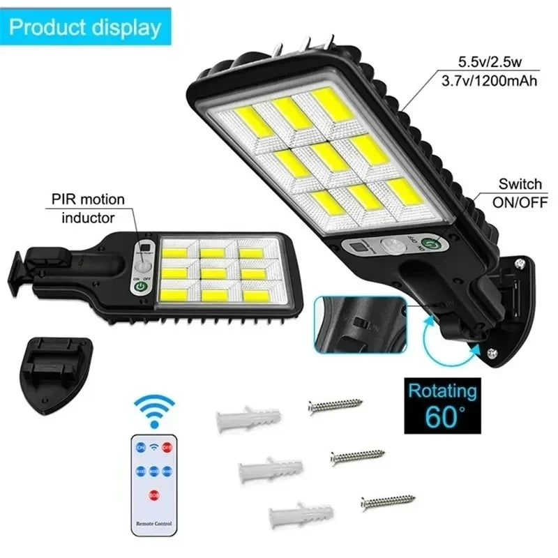 Powerful LED Outdoor Solar Wall Lamp.