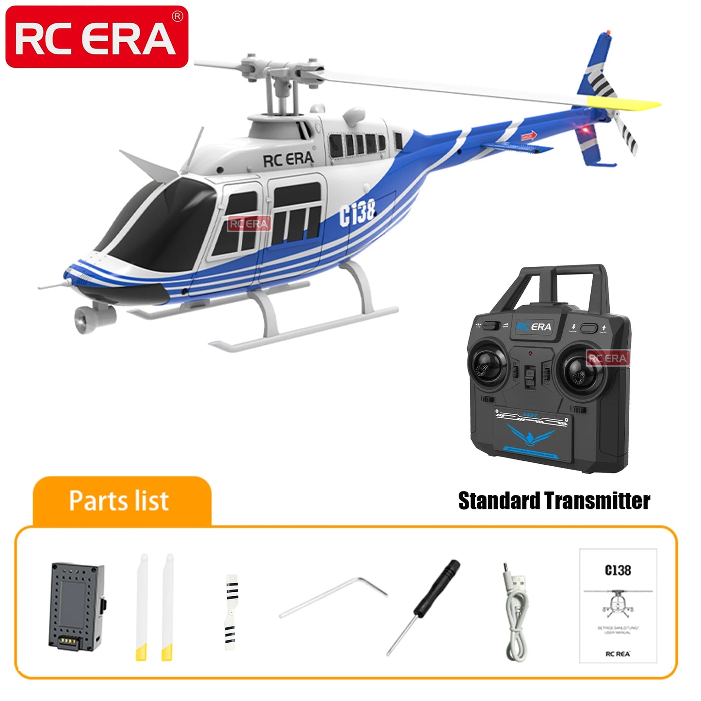 RC ERA BELL206 Gyro-helicopter scale1/36