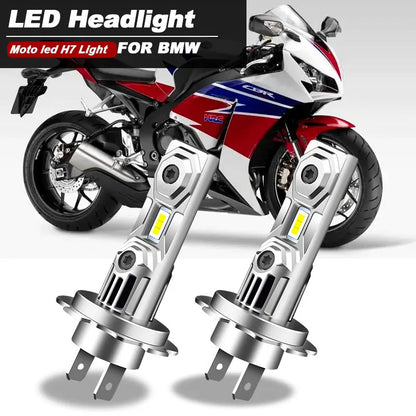 60W H7 12000lm White CSP LED Bulbs Headlight for Honda Motorcycles