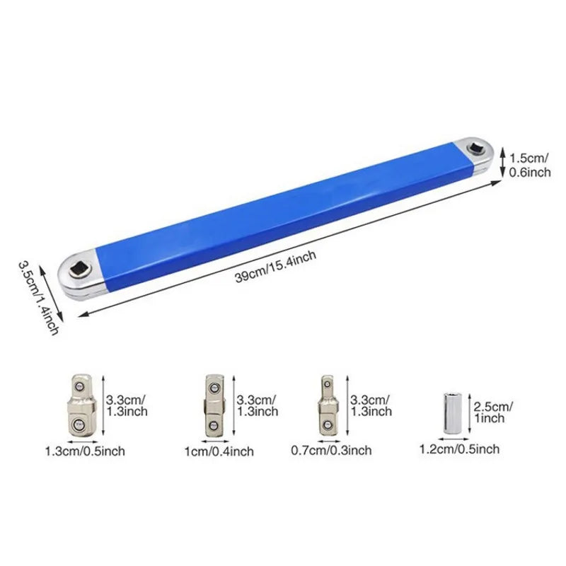 Zero Offset Extension Wrench 1/2" 1/4" 3/8" Tight Space Tool