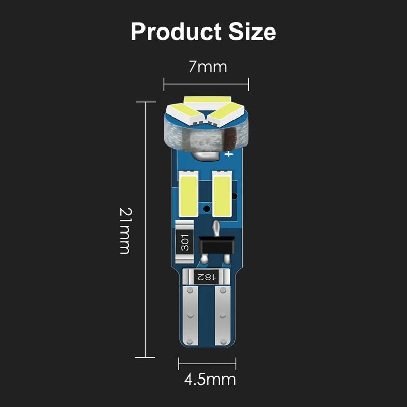 20/10/2pcs T5 LED Bulbs 4 Dashboard, interior, gauges.