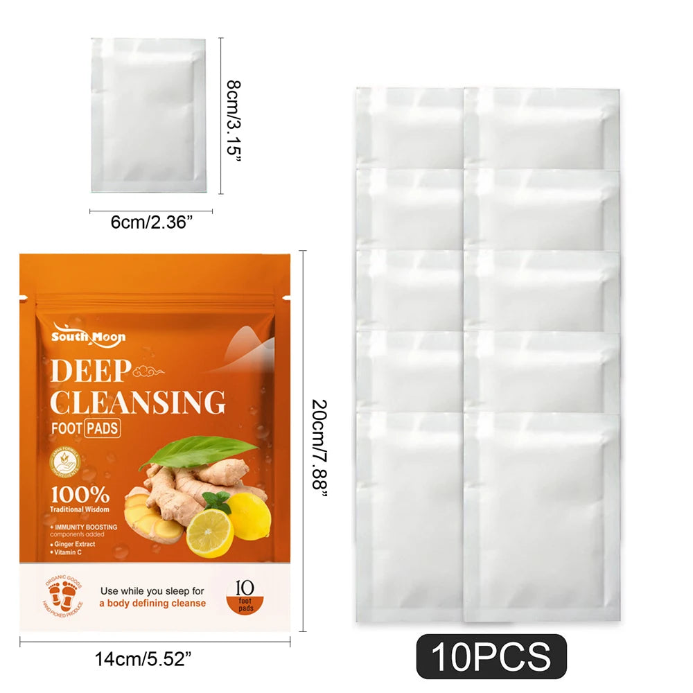 Natural Ginger Bamboo Foot Detox Patches.