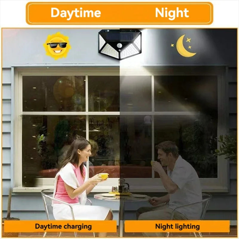 1/2/4/6Pcs 100 LED outdoor Wall Lights