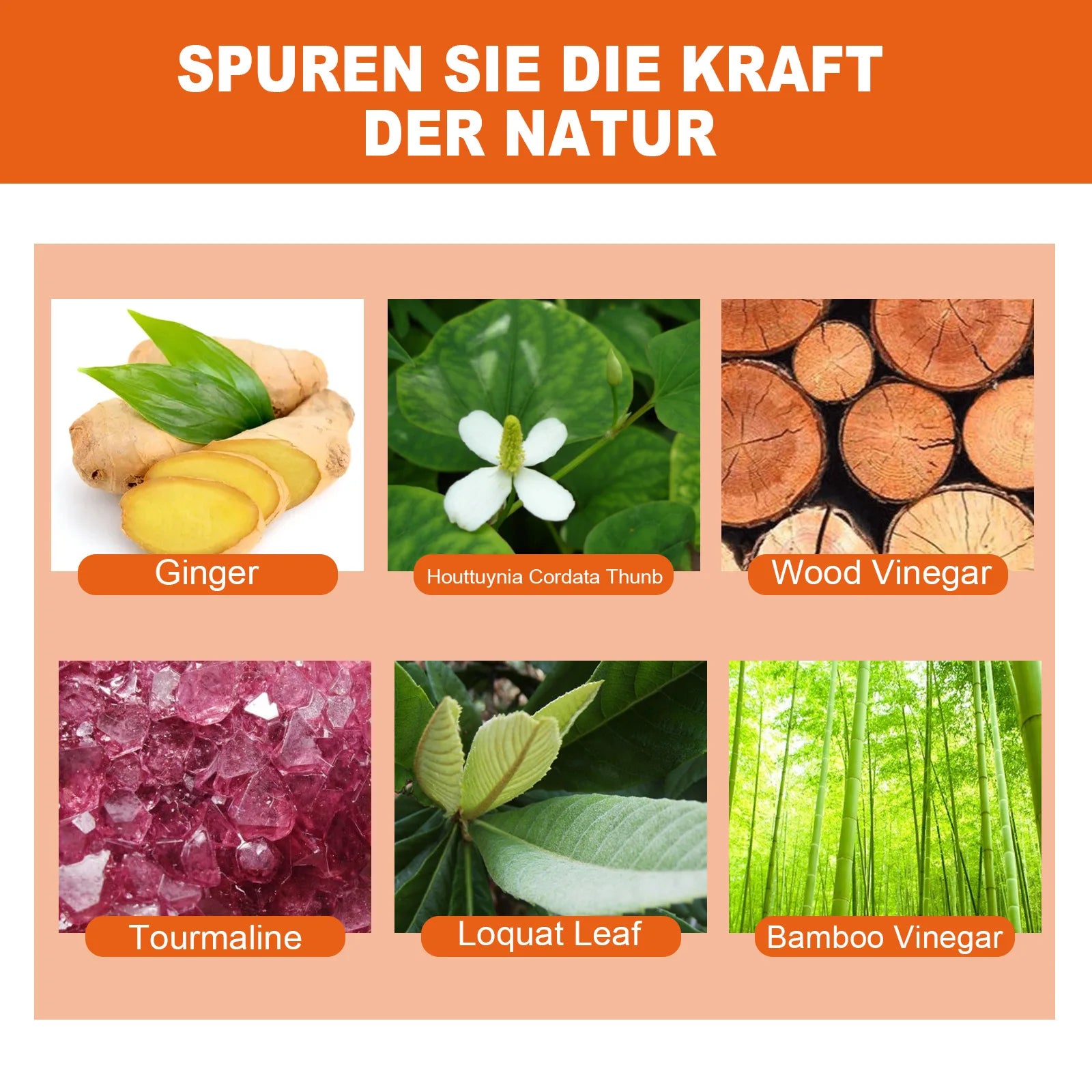 Natural Ginger Bamboo Foot Detox Patches.