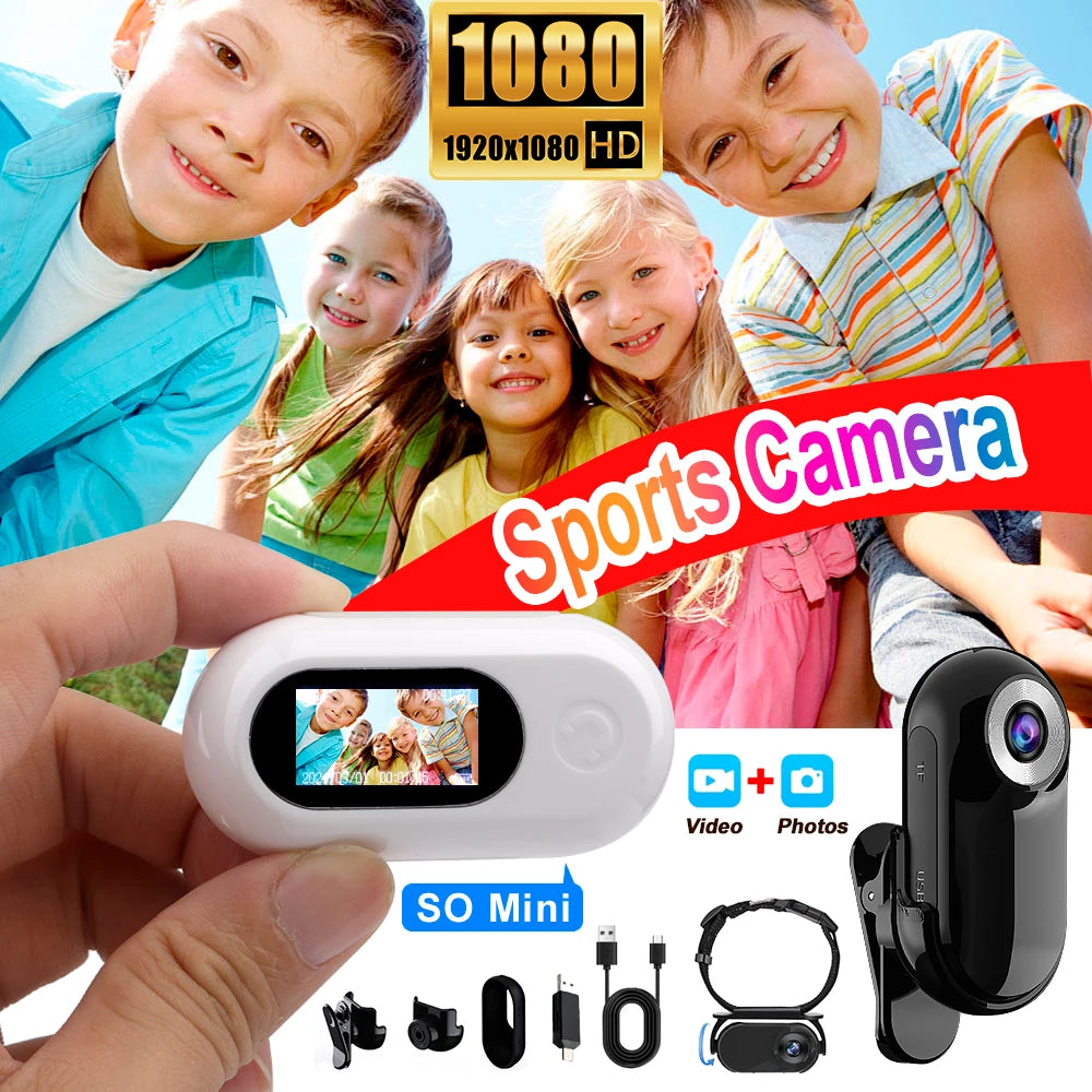 Mini Action Camera 1080P HD Head Mounted