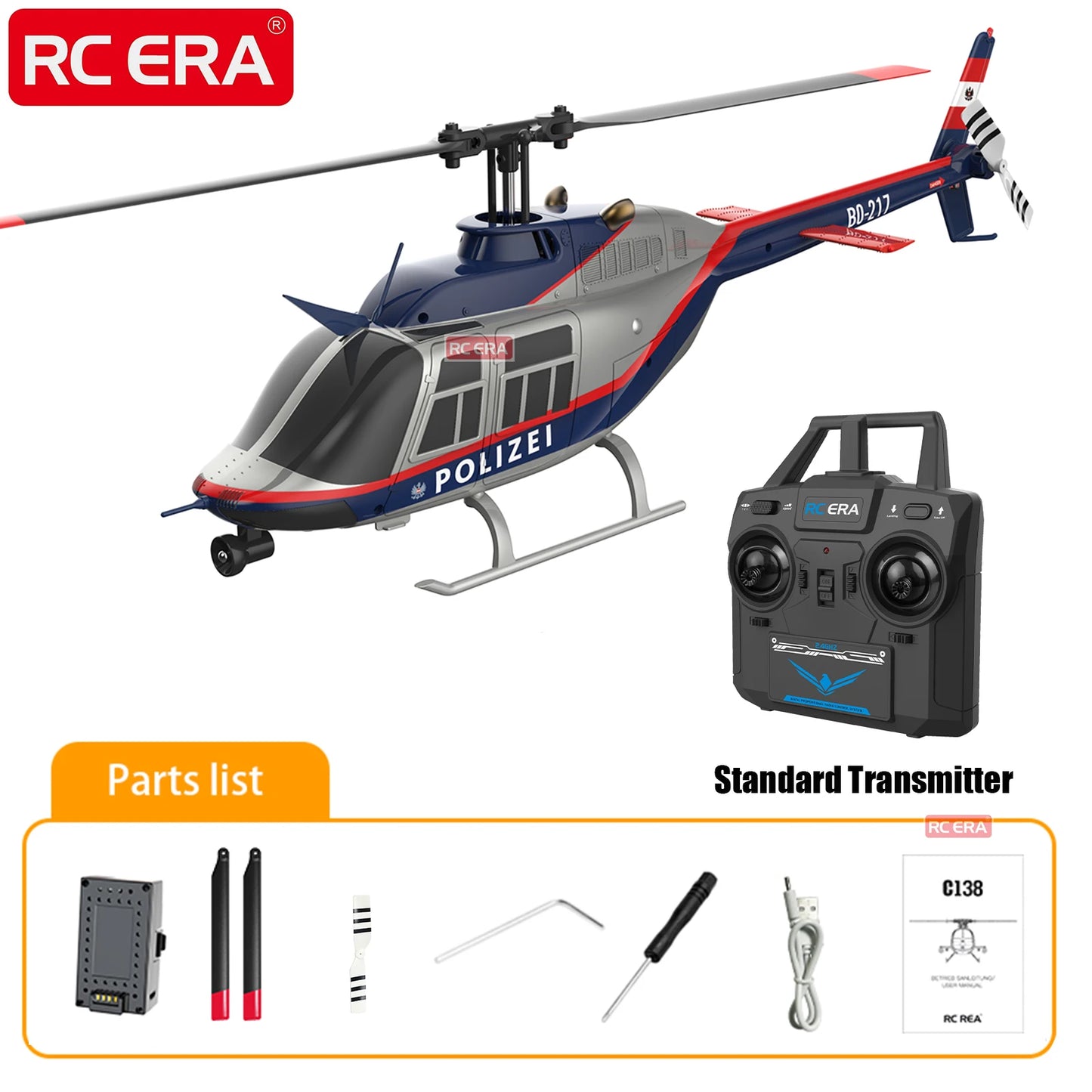 RC ERA BELL206 Gyro-helicopter scale1/36