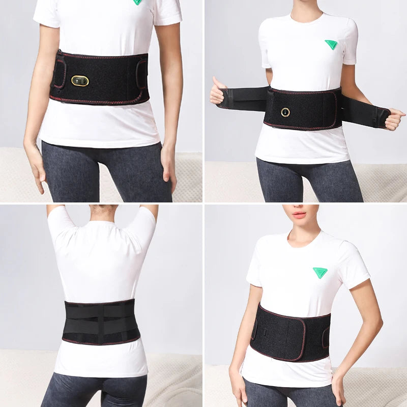 Red Light Therapy Belt -3-Gear Heat & Vibration，
