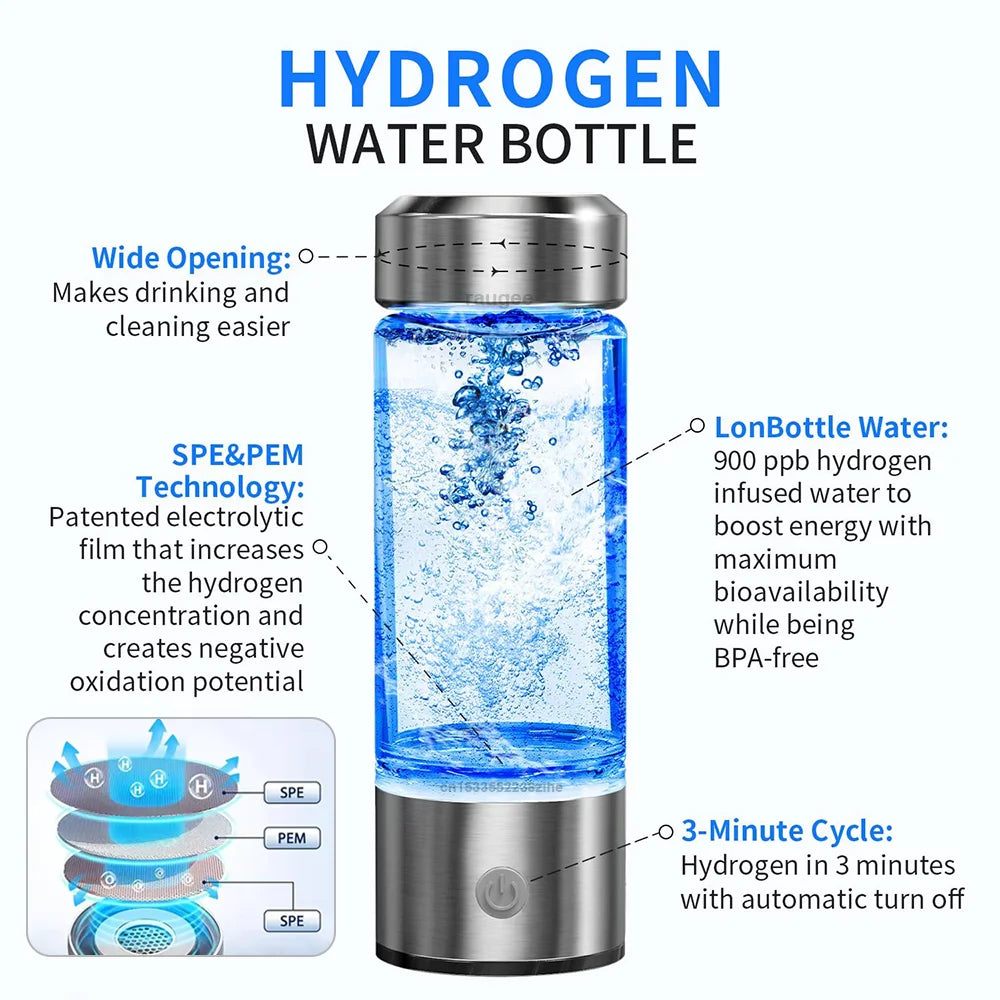 Hydrogen Water Bottle 420ml