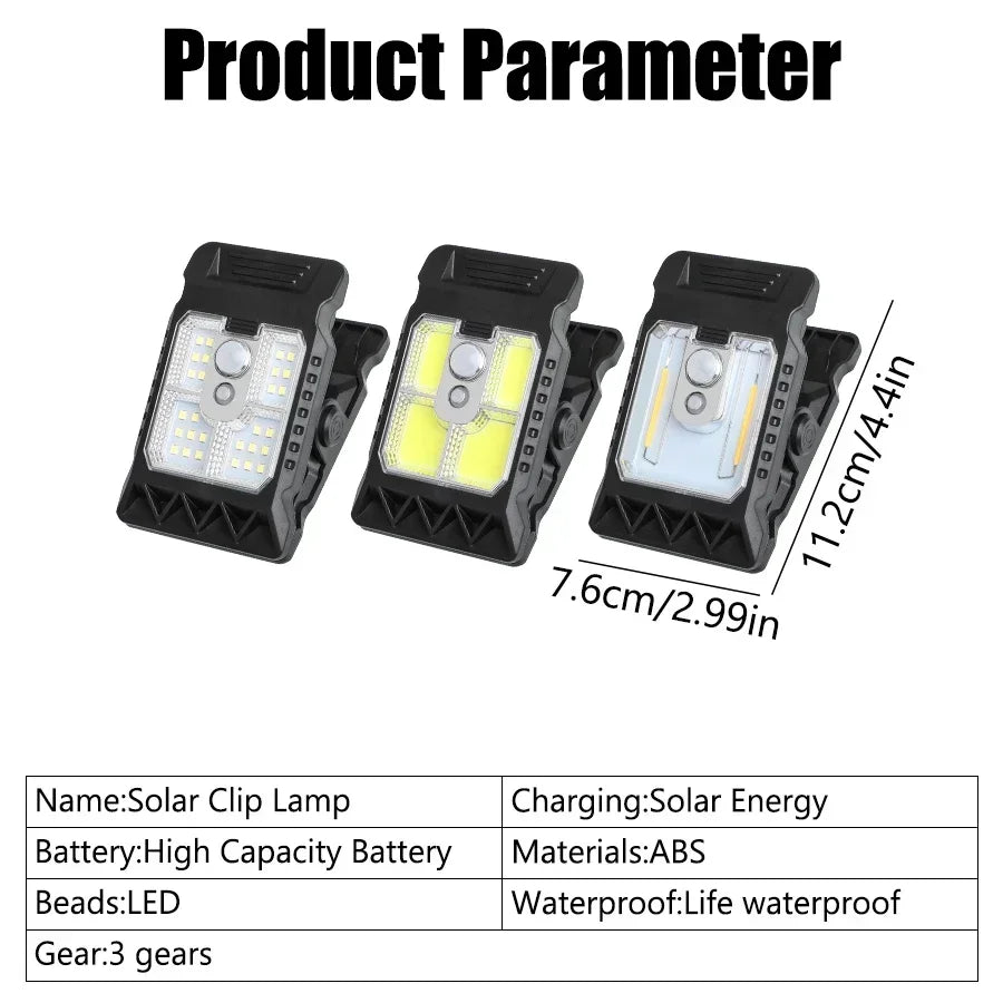 2PCs LED Clip-on Solar Lights